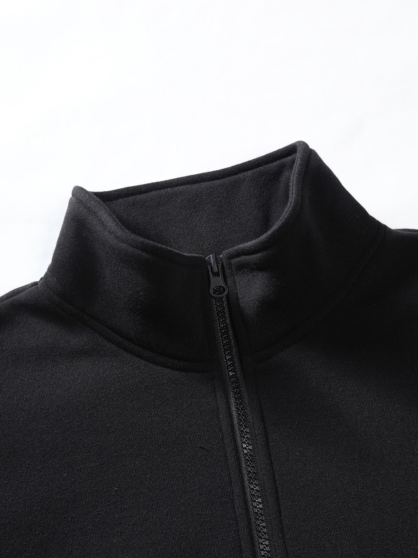 Manfinity Homme Men Casual Solid Half Zip Sweatshirt