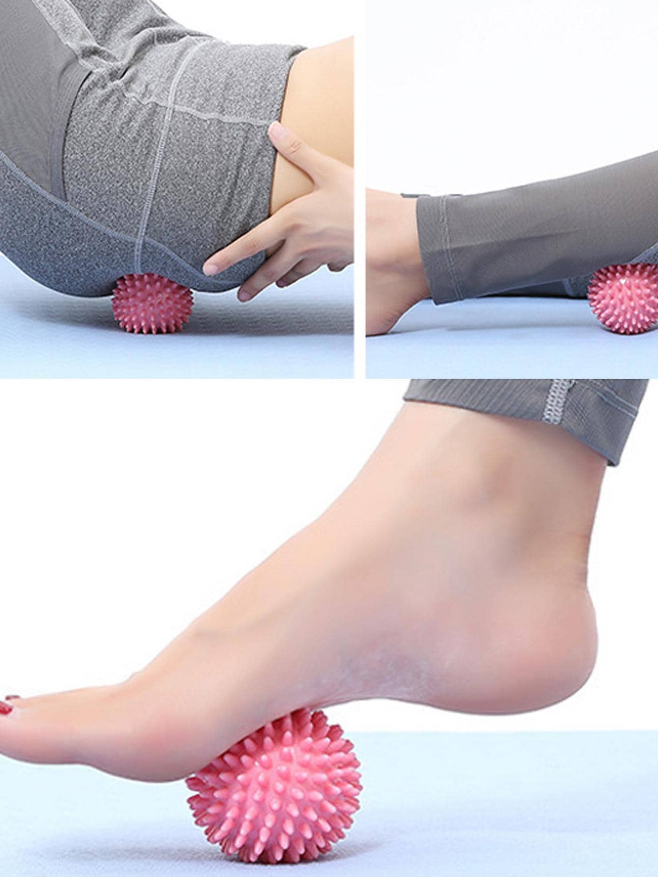 1pc Pink Yoga Massage Ball
