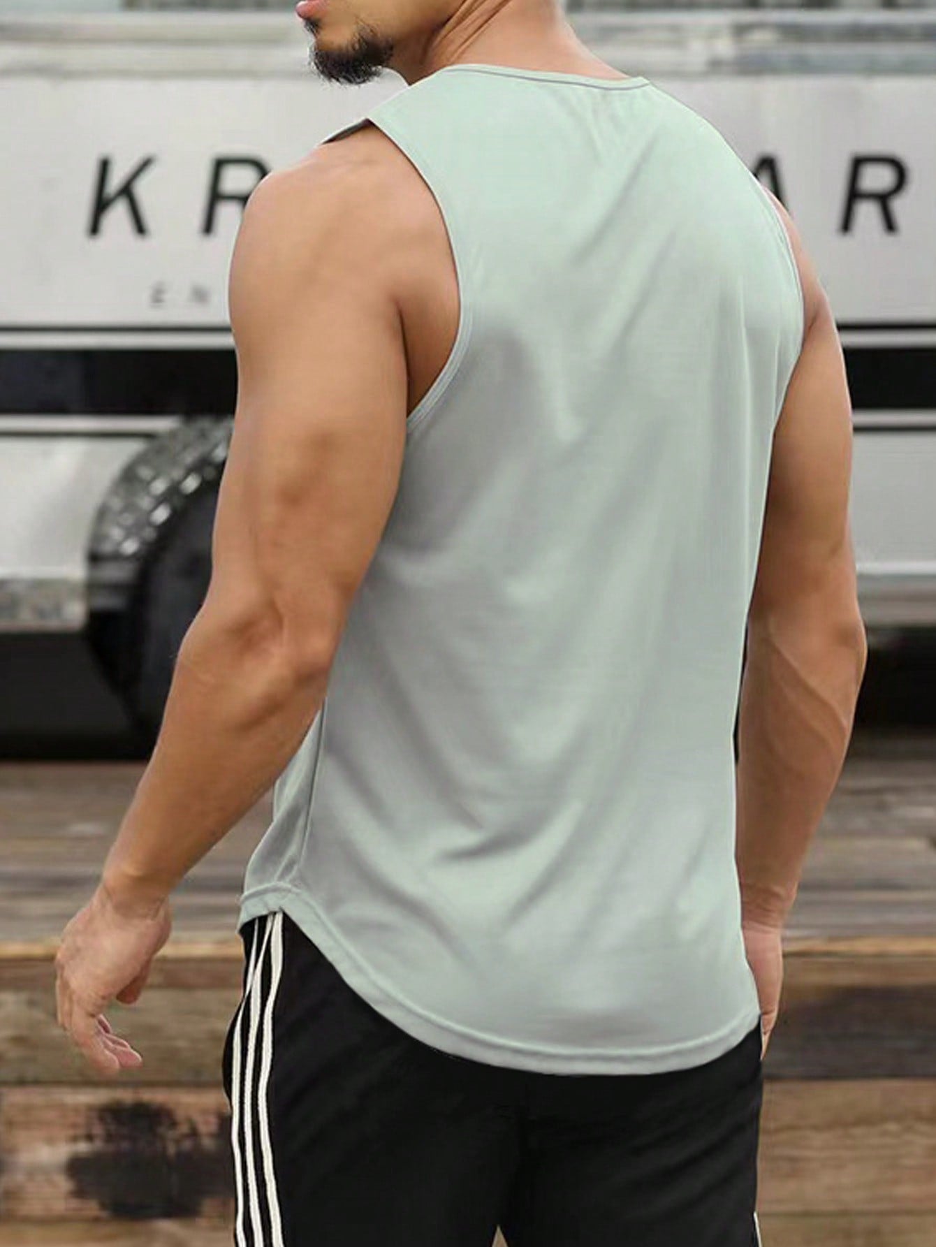 Manfinity Sport Corelite Boyfriend Style Men Solid Sports Tank Top Workout Tops Tank Top Pack , Mesh , Wife Beaters , Gym , Holographic , Sleeveless , Plain