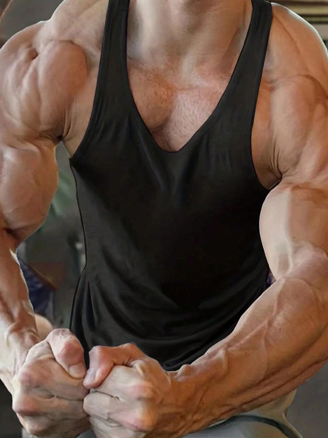 Manfinity Fitness Boyfriend Style Men Solid Racer Back Sports Tank Top Workout Tops Tank Top Pack