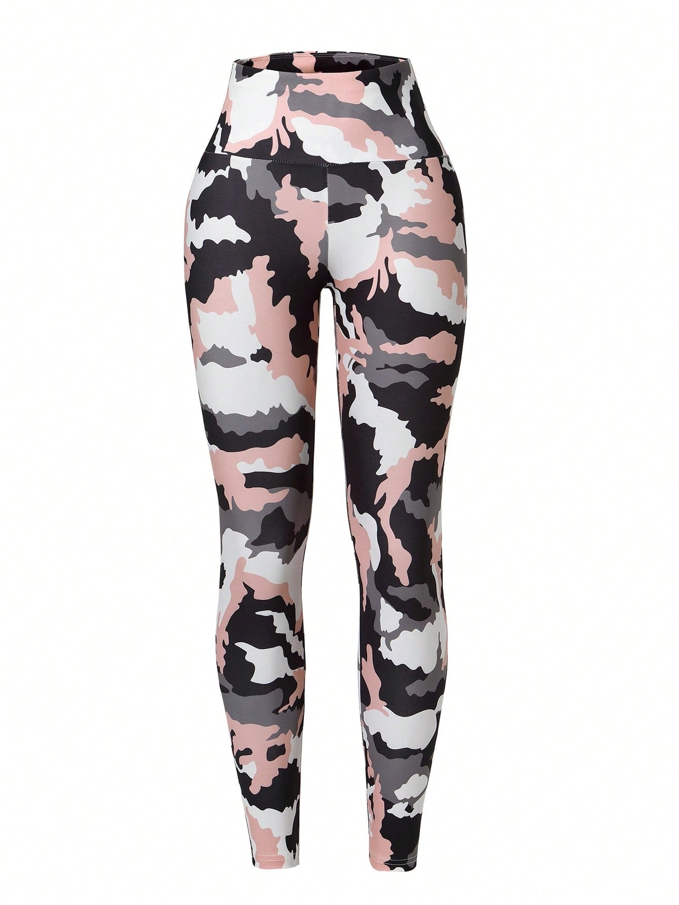 SHEIN Sport Studio 3Pcs Camo Print Twist Front Sports Set Gym Clothes Workout Clothes