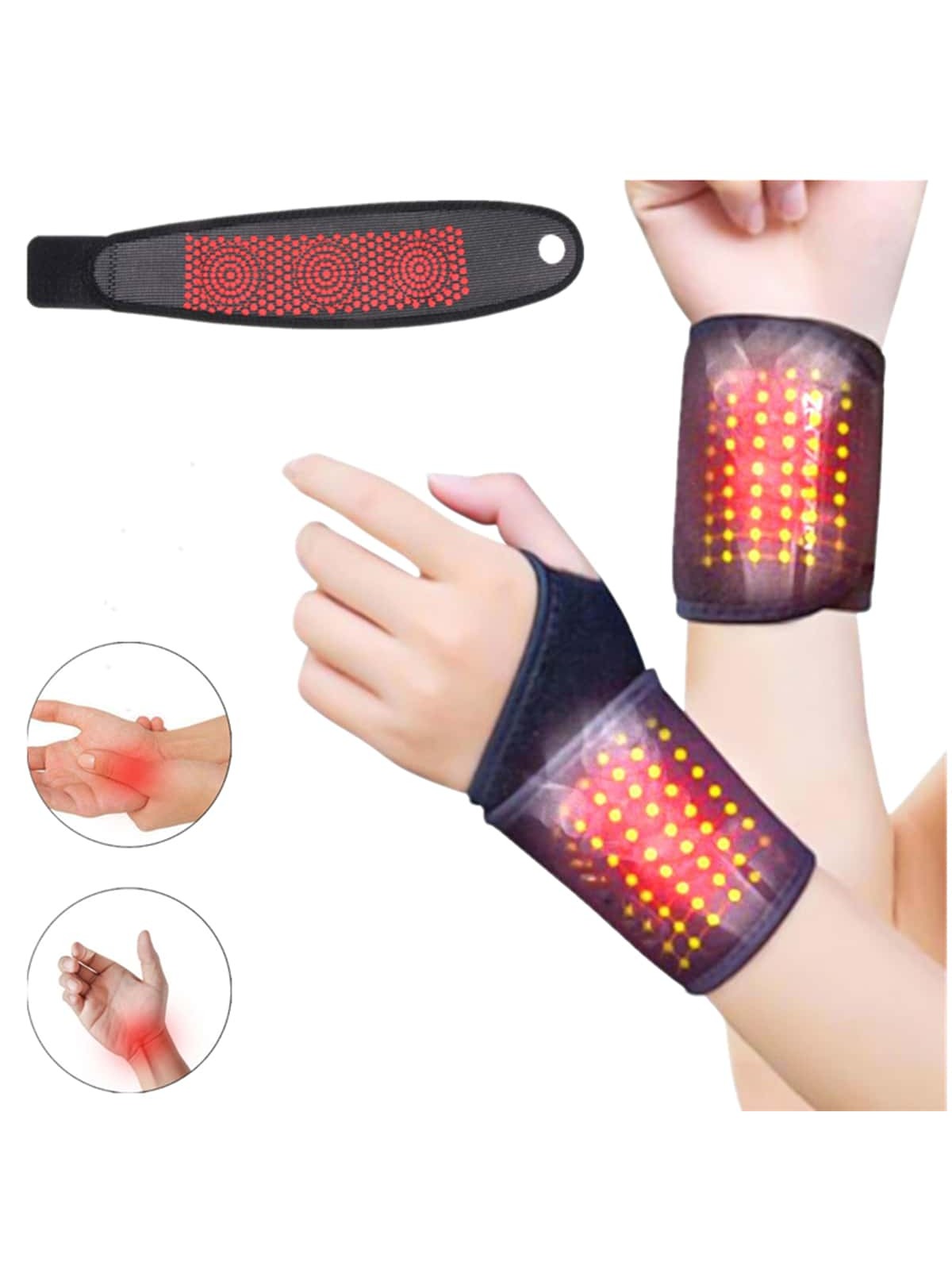 Self Heating Wristbands Magnetic Sports Support Warm Compression Male Female Mouse Hand Wrist Protectors