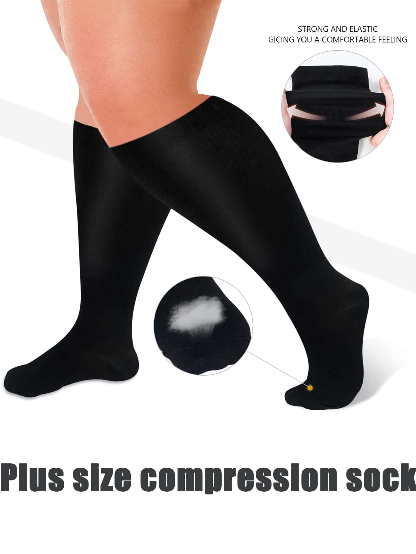 Plus Size Copper Sports Compression Socks For Women Pregnancy