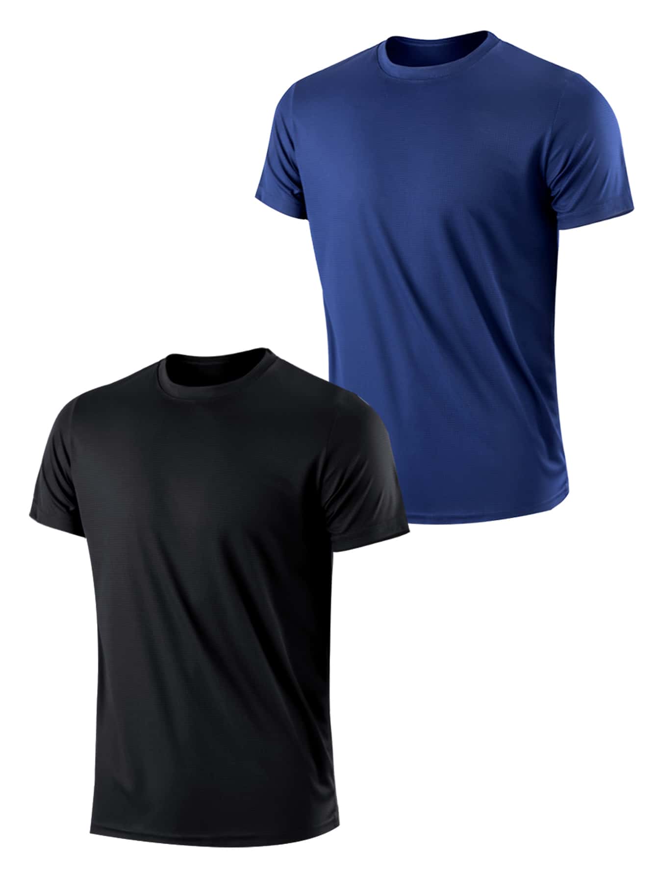 2PCS Quick Dry Shirt Solid Color Ultralight Quick Dry Sport T Shirt, Breathable Lightweight Top,Active Wear,Gym Clothes Gym Clothes Boyfriend Style Men Basic T Shirt