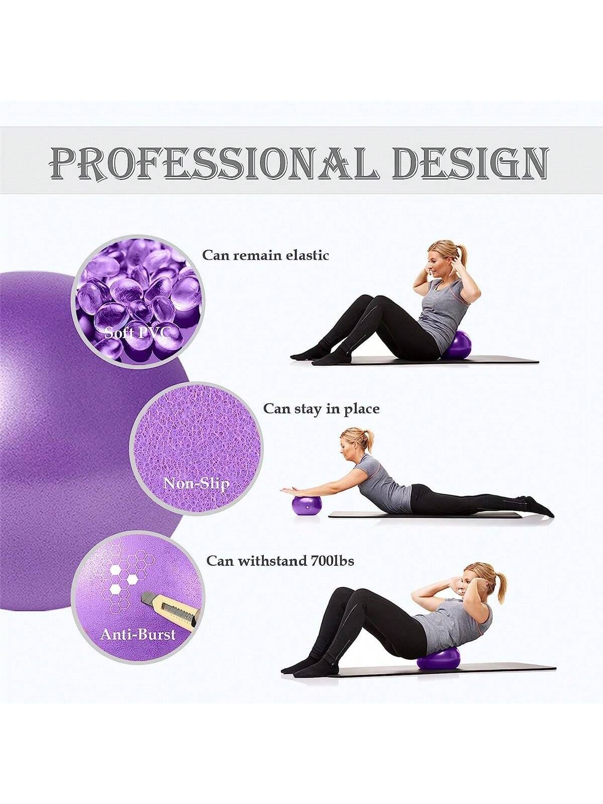 Small Pilates Ball, Mini Workout Ball, Core Ball, 9 Inch Small Exercise Ball, Mini Bender Ball, Pilates, Yoga, Workout