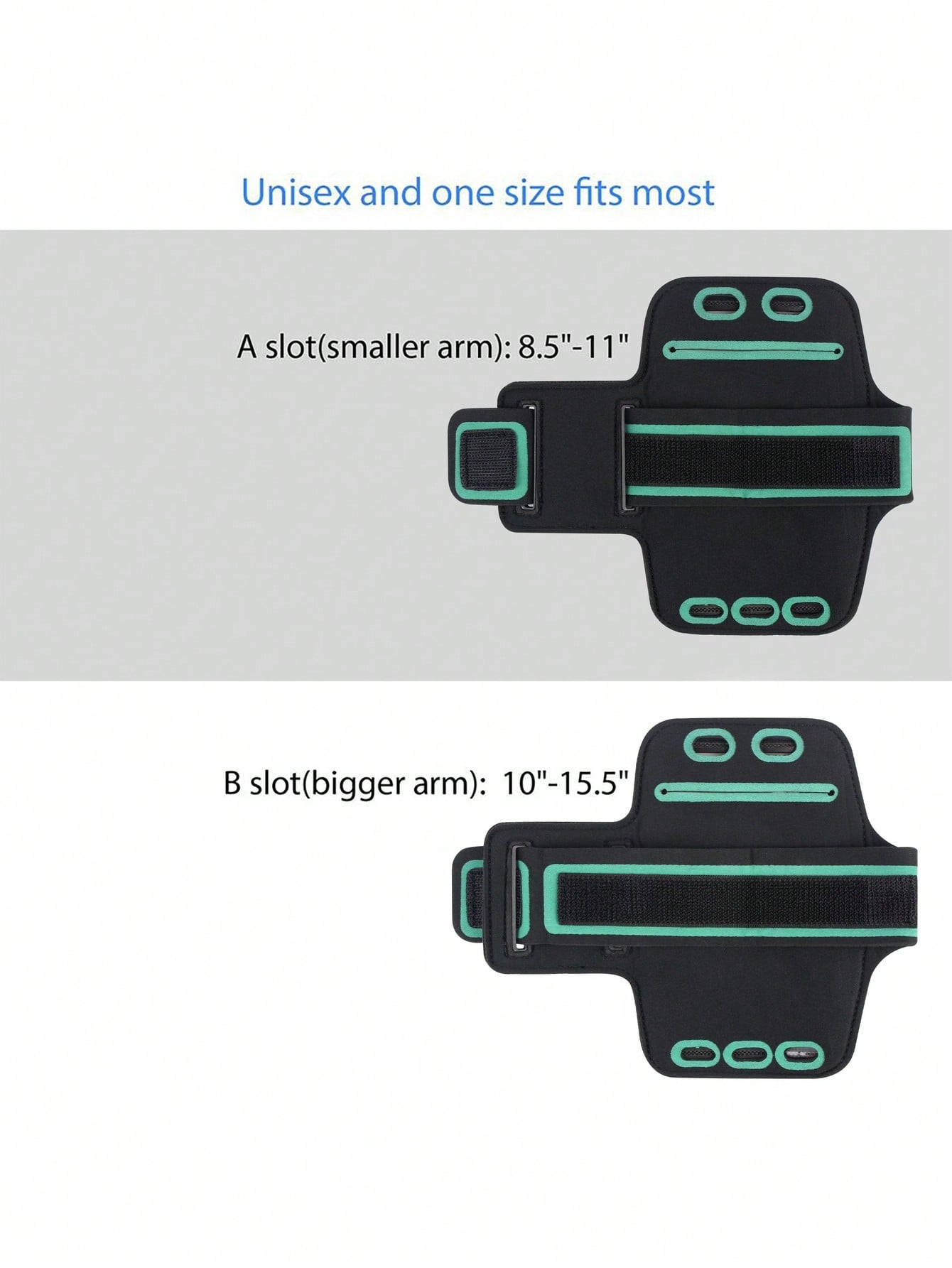 Insten Running Armband Cell Phone Holder for iPhone 15/15 Pro/14/14 Pro/13/13 Pro/12/12 Pro/11/11 Pro/X (up to 6.25")