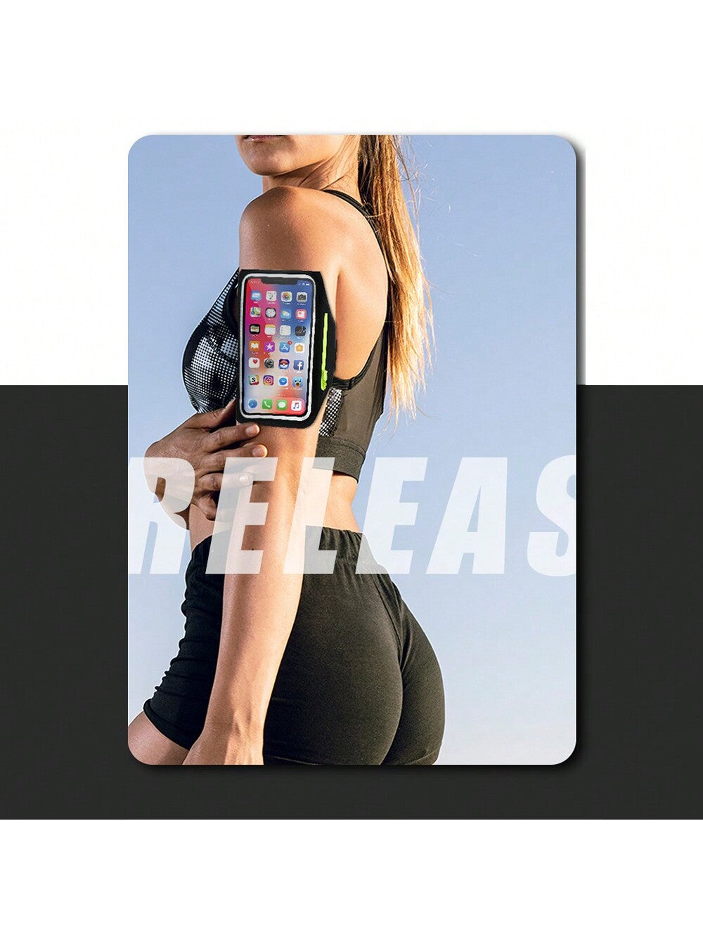Running Armband With Earphones Bag Cell Phone Armband Compatible With IPhone Water Resistant Sports Phone Holder Case