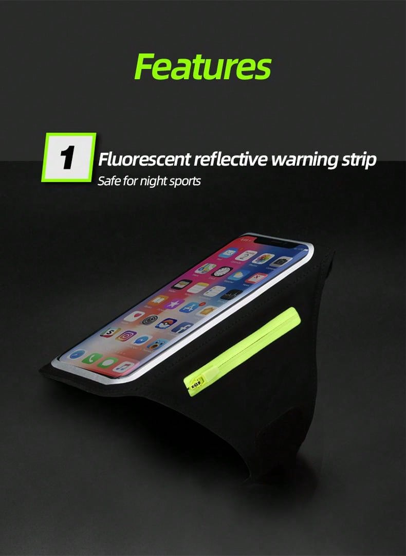 Running Armband With Earphones Bag Cell Phone Armband Compatible With IPhone Water Resistant Sports Phone Holder Case