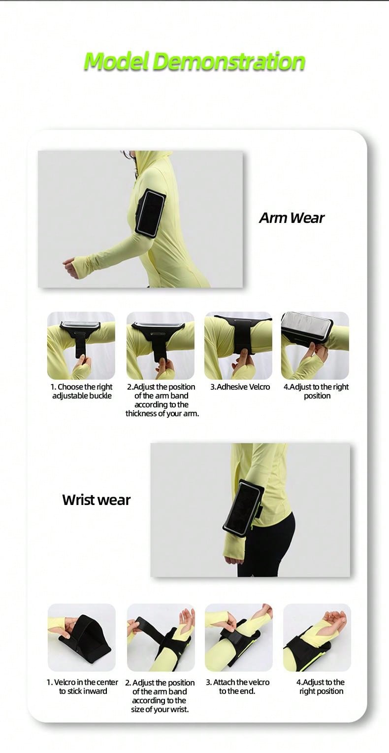 Running Armband With Earphones Bag Cell Phone Armband Compatible With IPhone Water Resistant Sports Phone Holder Case