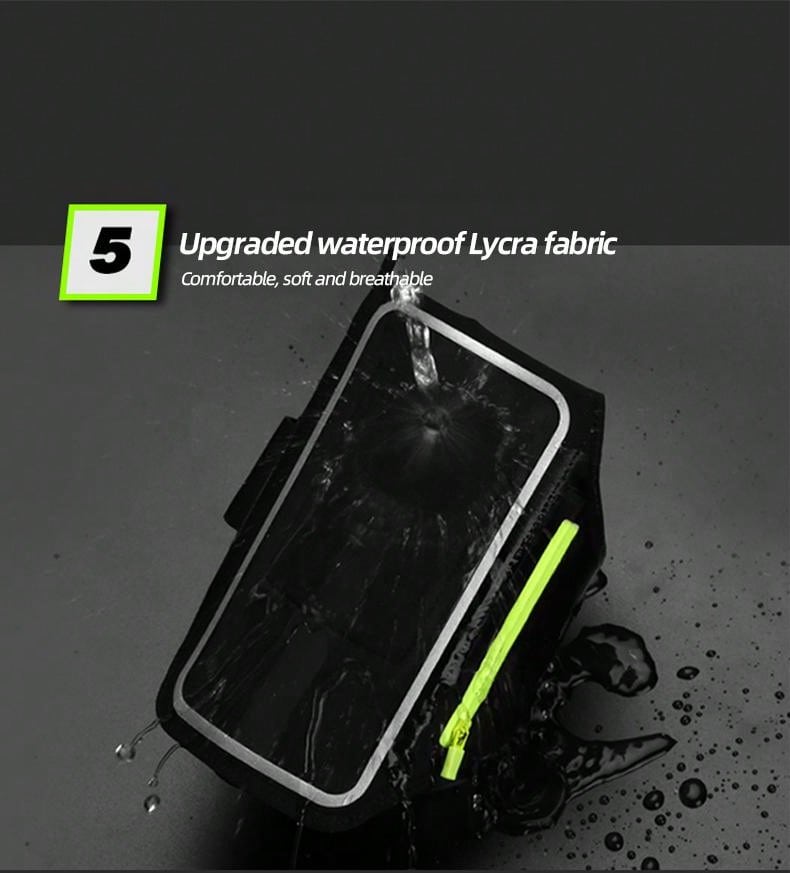 Running Armband With Earphones Bag Cell Phone Armband Compatible With IPhone Water Resistant Sports Phone Holder Case