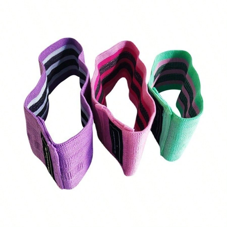 1pc Hip Booty Thigh Workout Fabric Resistance Bands - Fitness Tension Stretch Strips For Yoga, Pilates, And Gym Exercises - Non-Slip And Durable Loops For Full-Body Training