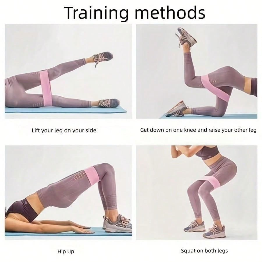 1pc Hip Booty Thigh Workout Fabric Resistance Bands - Fitness Tension Stretch Strips For Yoga, Pilates, And Gym Exercises - Non-Slip And Durable Loops For Full-Body Training
