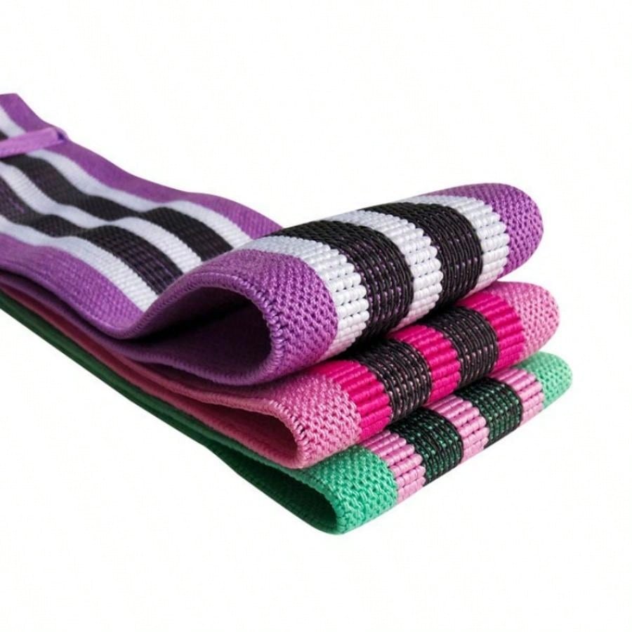 1pc Hip Booty Thigh Workout Fabric Resistance Bands - Fitness Tension Stretch Strips For Yoga, Pilates, And Gym Exercises - Non-Slip And Durable Loops For Full-Body Training
