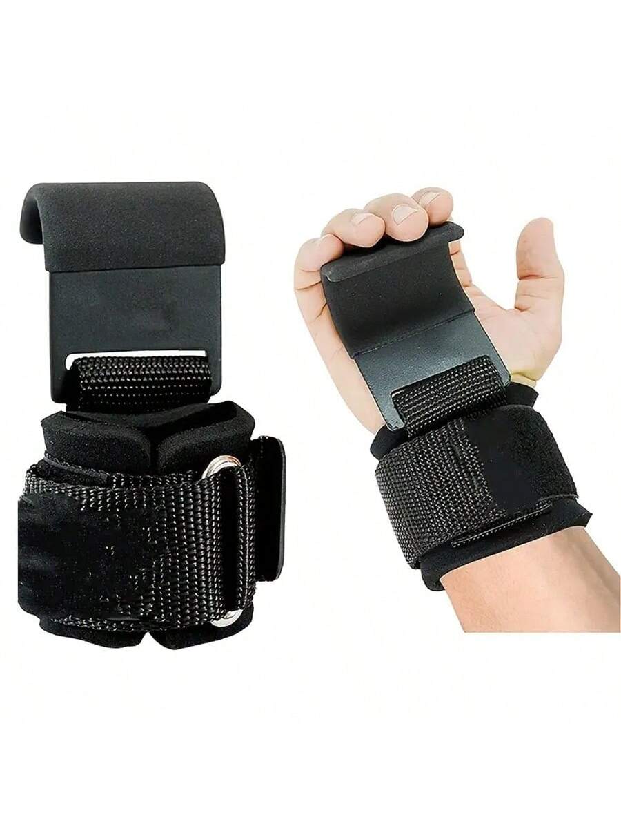 1pc Gym Weightlifting Wrist Strap, Pull-Type Wristband, Fitness Gloves,Black Gloves