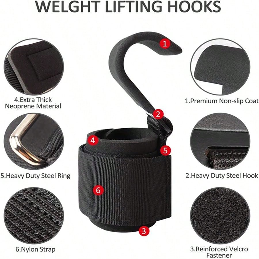 1pc Gym Weightlifting Wrist Strap, Pull-Type Wristband, Fitness Gloves,Black Gloves