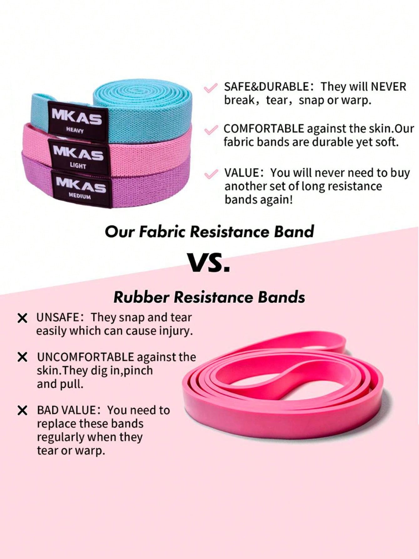 MKAS MKAS 1 PC Pink Long Fabric Full Body Resistance Bands Exercise Bands Resistance For Women And Men Cloth Loop Resistance Bands Heavy Duty Stretch Fitness Bands Pull Up Assistance Resistance Bands