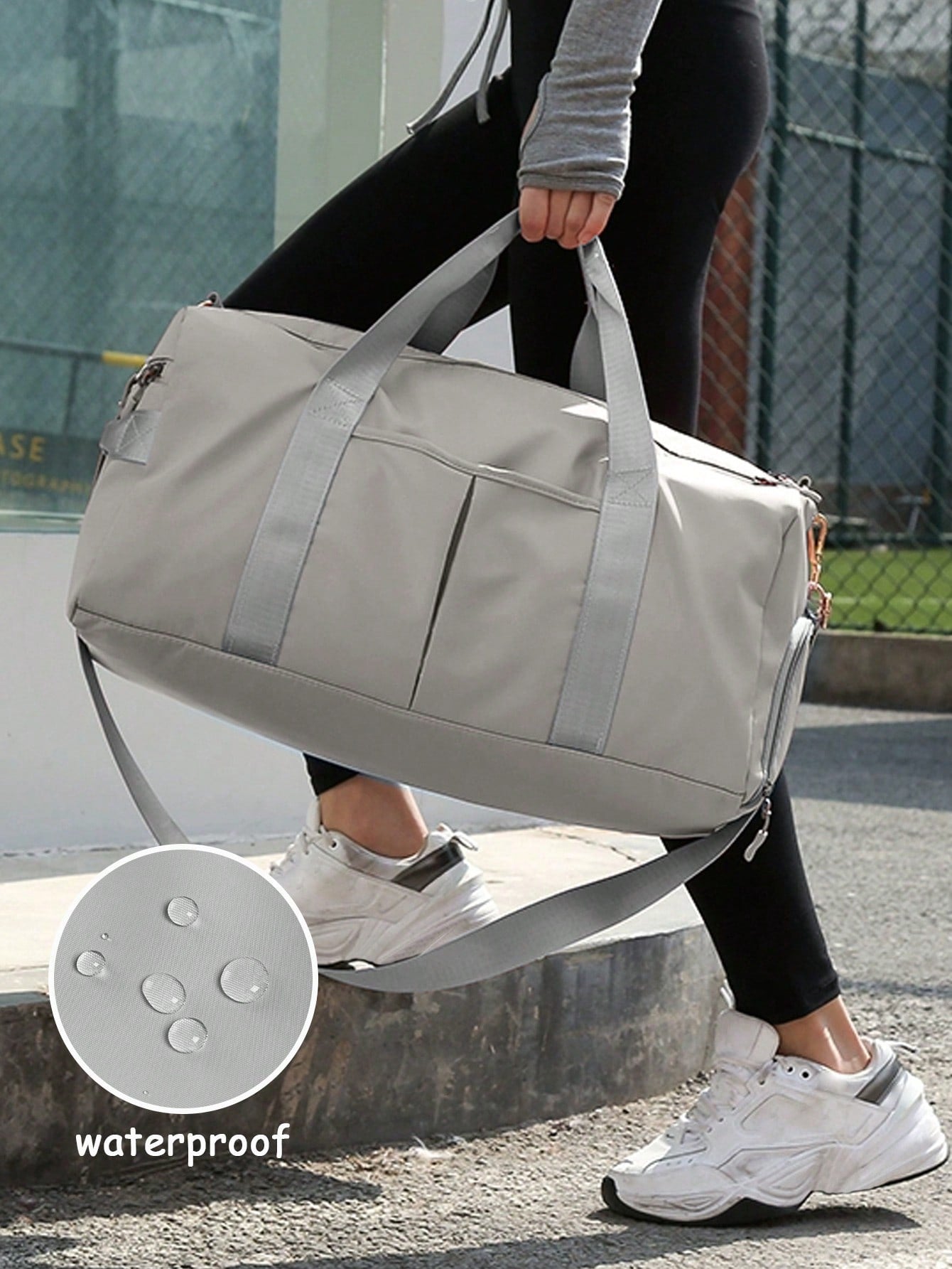 Large Capacity Waterproof Gym Bag With Shoe Compartment, Dry And Wet Separation, Suitable For Yoga, Fitness, Travel, Leisure, Vacation, Single Shoulder, Cross-Body And Hand-Held Bag Travel Bag