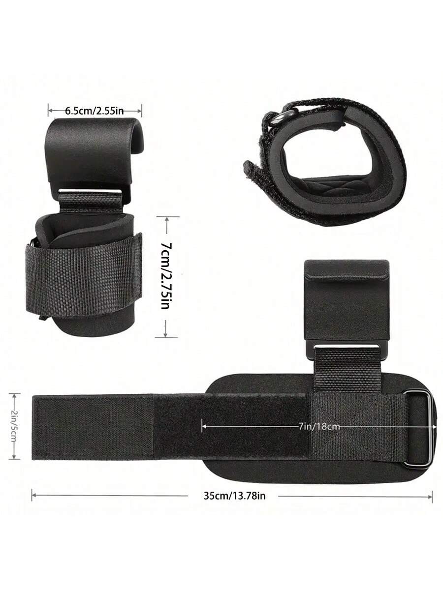 1pc Gym Weightlifting Wrist Strap, Pull-Type Wristband, Fitness Gloves,Black Gloves