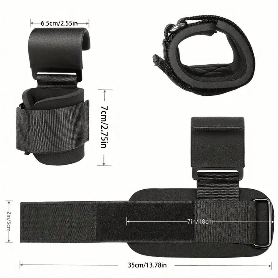 1pc Gym Weightlifting Wrist Strap, Pull-Type Wristband, Fitness Gloves,Black Gloves