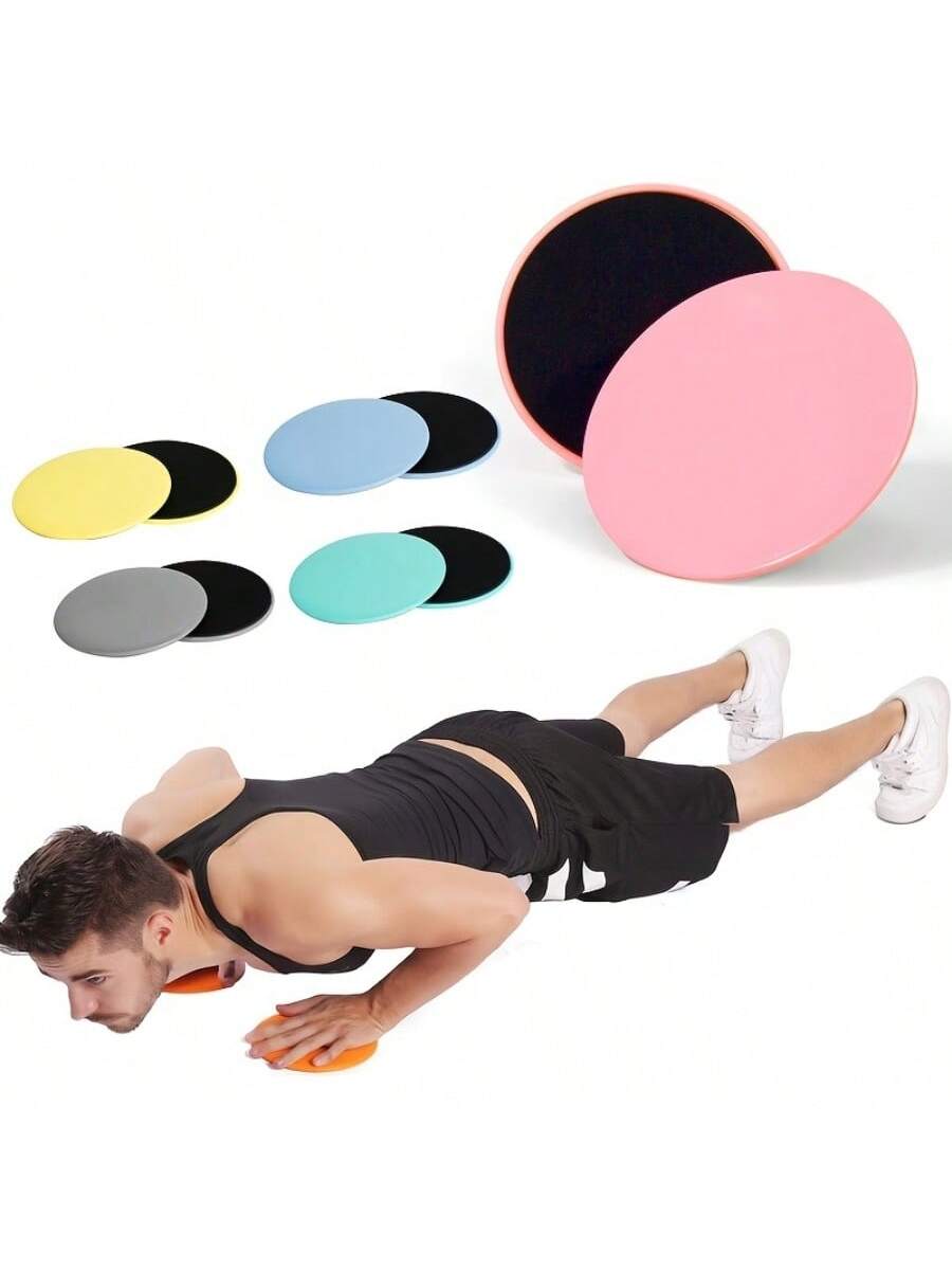 2pcs Dual Sided Core Sliders For Abdominal Muscle Training, Home Gym Fitness, Yoga, And Pilates