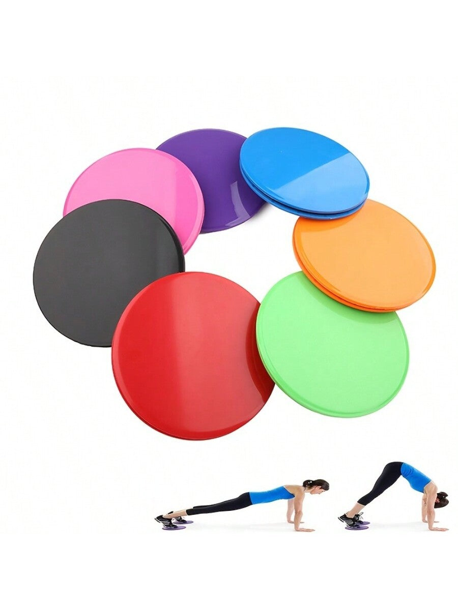 2pcs Dual Sided Core Sliders For Abdominal Muscle Training, Home Gym Fitness, Yoga, And Pilates