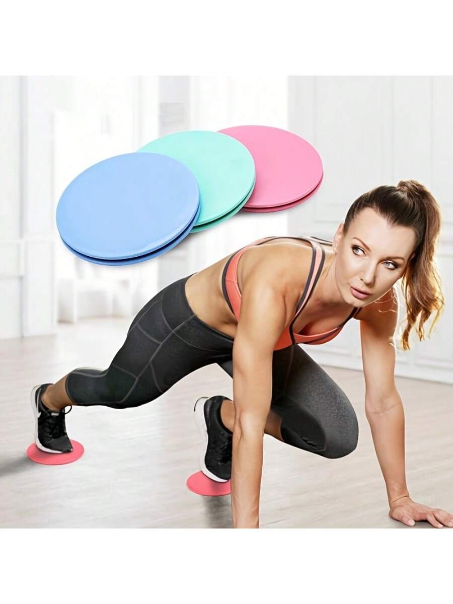 2pcs Dual Sided Core Sliders For Abdominal Muscle Training, Home Gym Fitness, Yoga, And Pilates