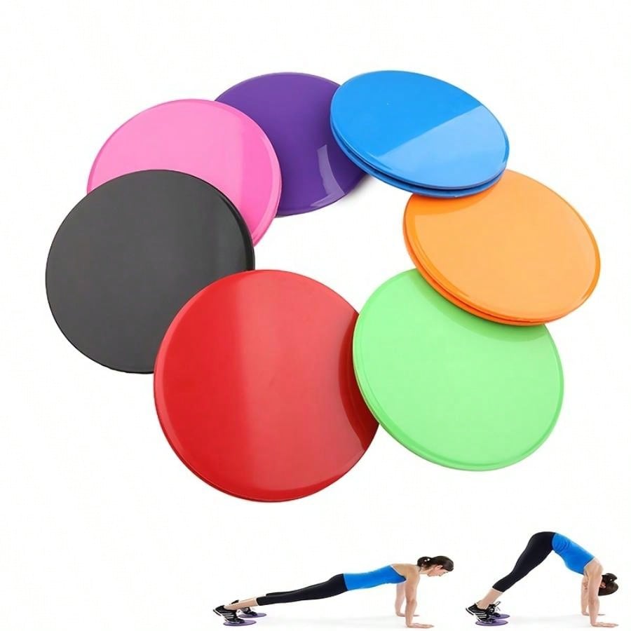 2pcs Dual Sided Core Sliders For Abdominal Muscle Training, Home Gym Fitness, Yoga, And Pilates