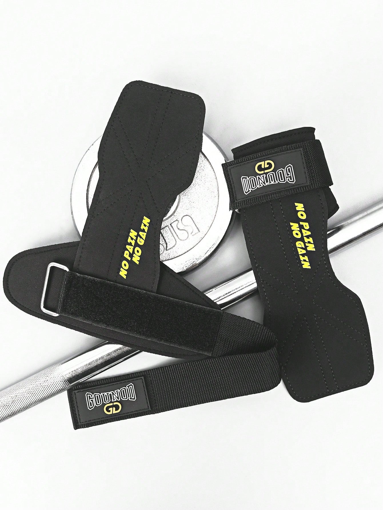 GOUNOD 1pair Microfiber Wrist Straps, For Weightlifting Maximum Grip Support - Lifting Deadlift Strap