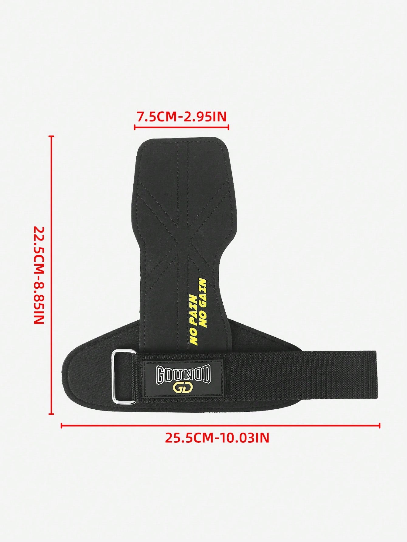 GOUNOD 1pair Microfiber Wrist Straps, For Weightlifting Maximum Grip Support - Lifting Deadlift Strap