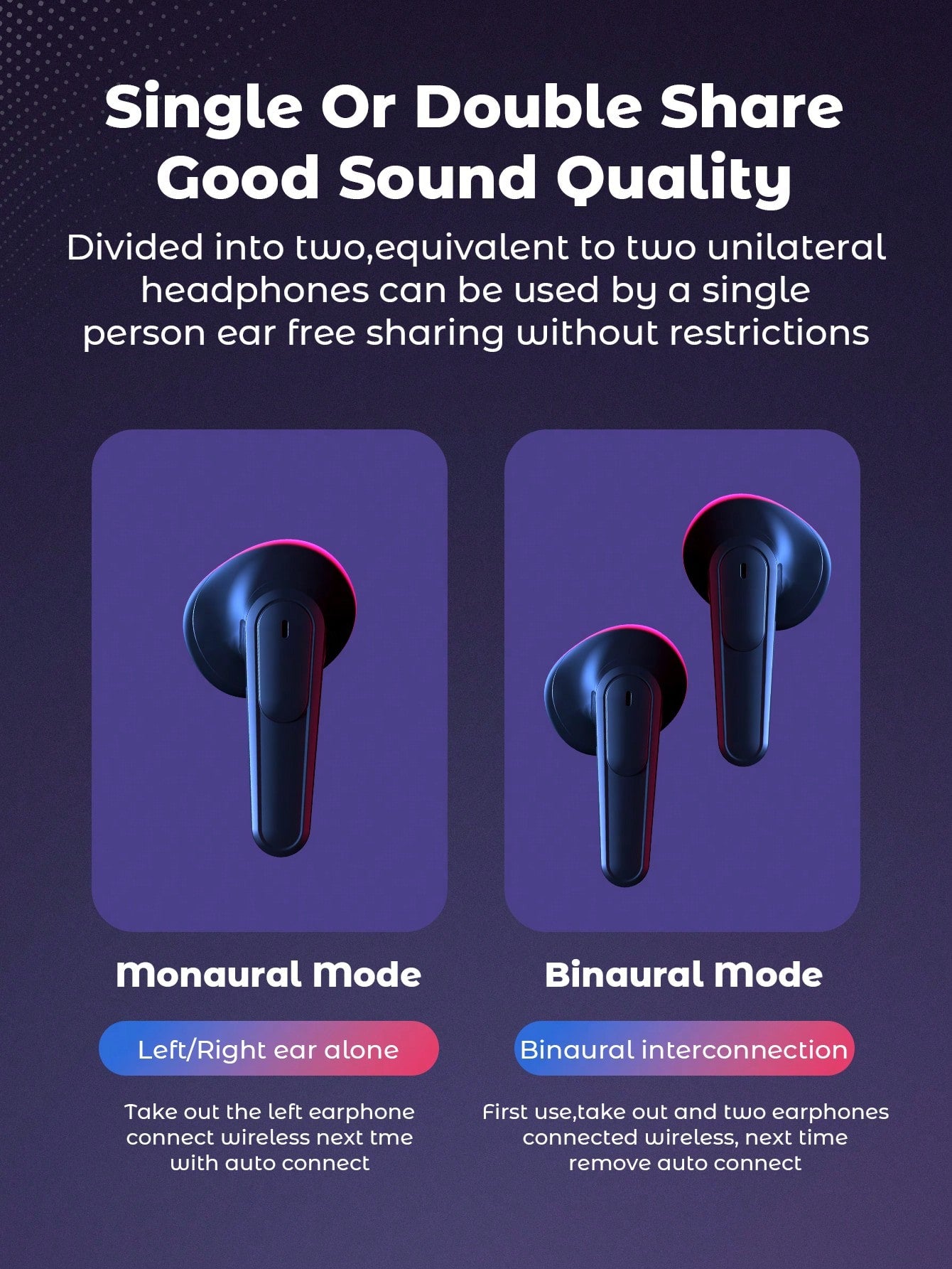 Teckwe Wireless Earbuds With Colorful LED Lights,Bluetooth 5.1
