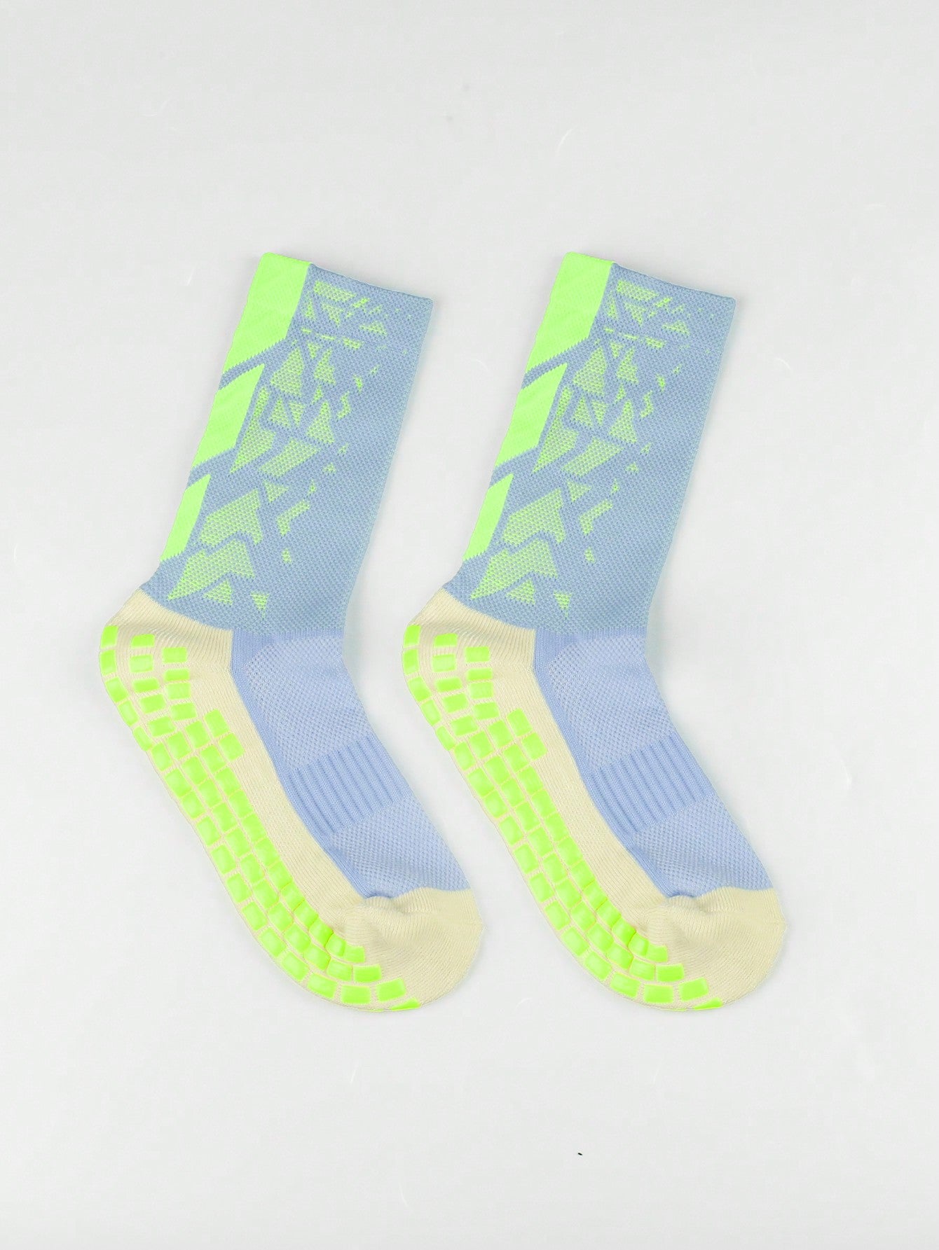 Sports Outdoor 1pair Men Sports Socks, Glue Dotted, Anti-Slip, Breathable, Sweat-Absorbent, Odor-Resistant, Mid-Calf
