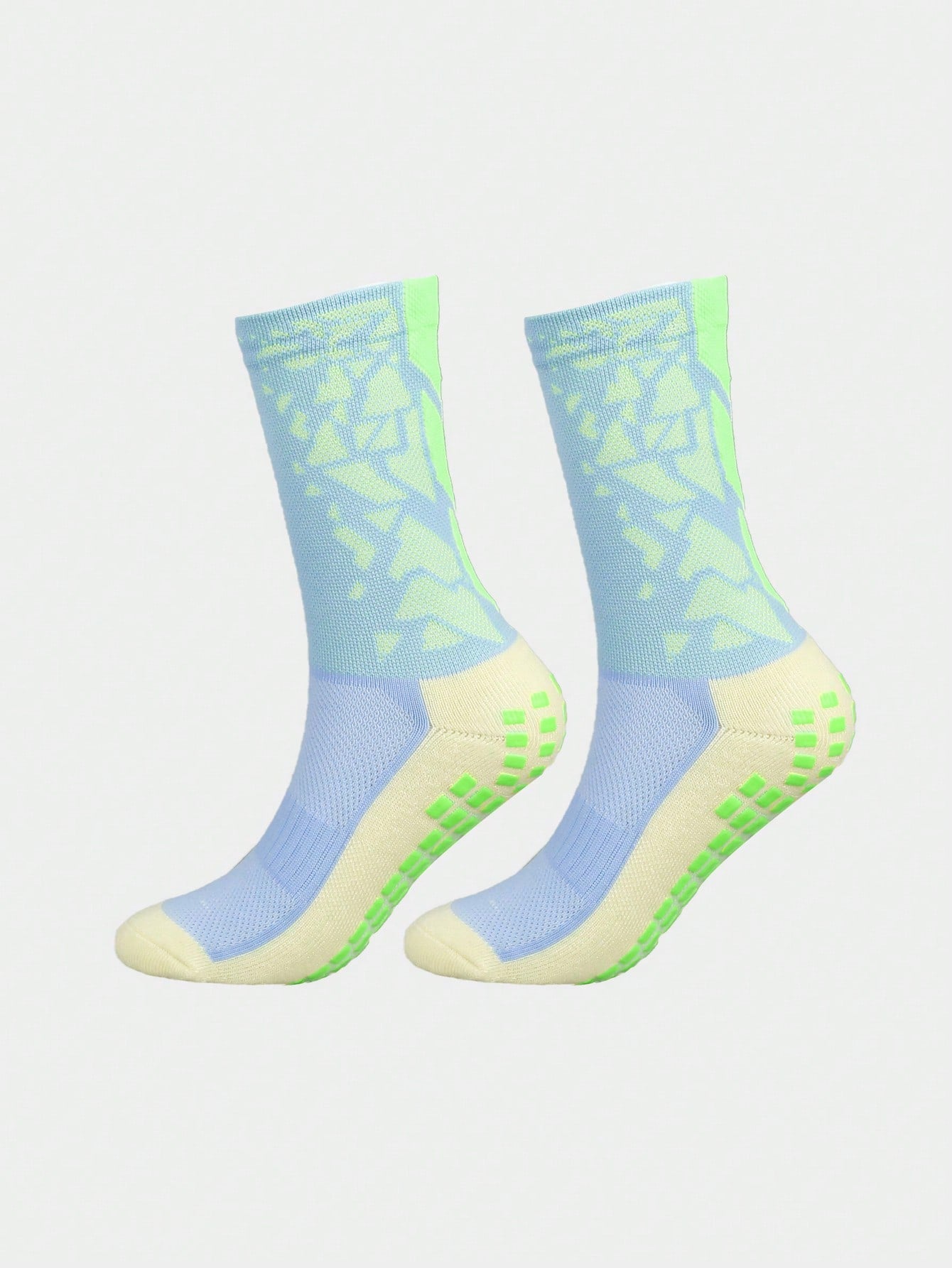 Sports Outdoor 1pair Men Sports Socks, Glue Dotted, Anti-Slip, Breathable, Sweat-Absorbent, Odor-Resistant, Mid-Calf