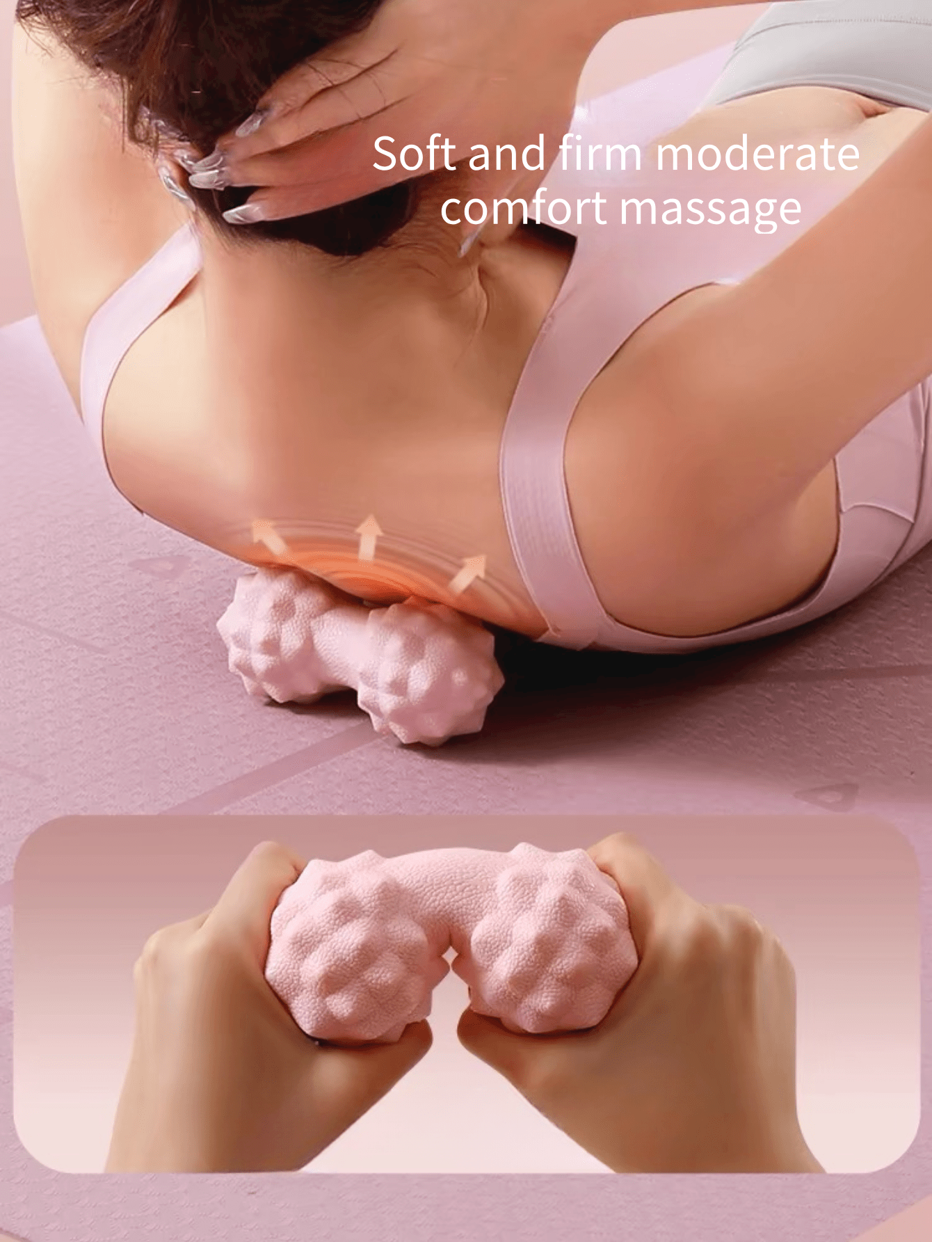 1pc Peanut Shaped Massage Ball, Fascia Ball, Muscle Relaxation Ball, Acupressure Spiky Ball, Yoga Fitness Ball, Handheld Foot Roller