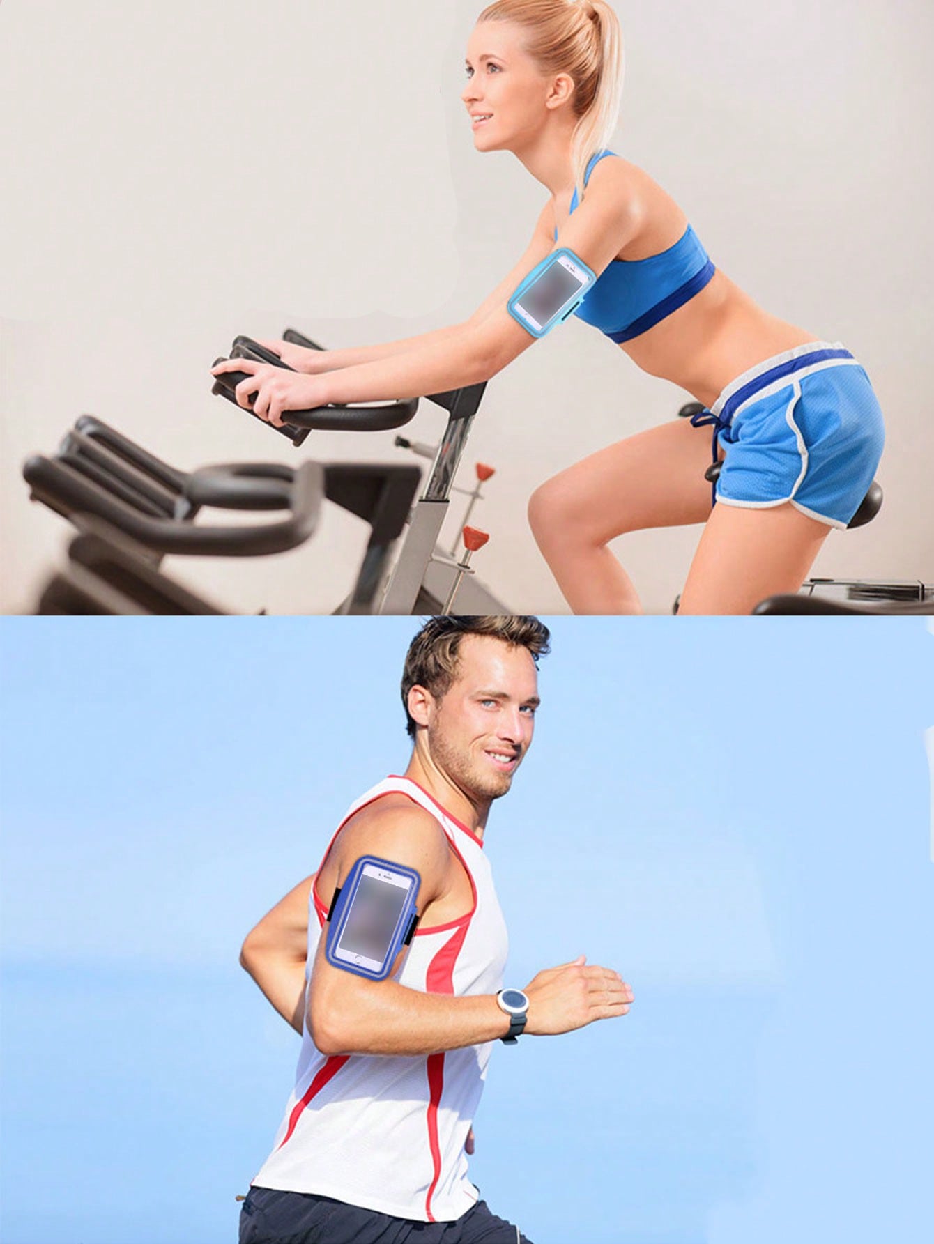 1pc Sports Armband For 5.5-Inch Smartphones, Lightweight, Breathable, With Storage For Phone, Cash, Earphones, And Other Small Items, Perfect For Running And Workouts