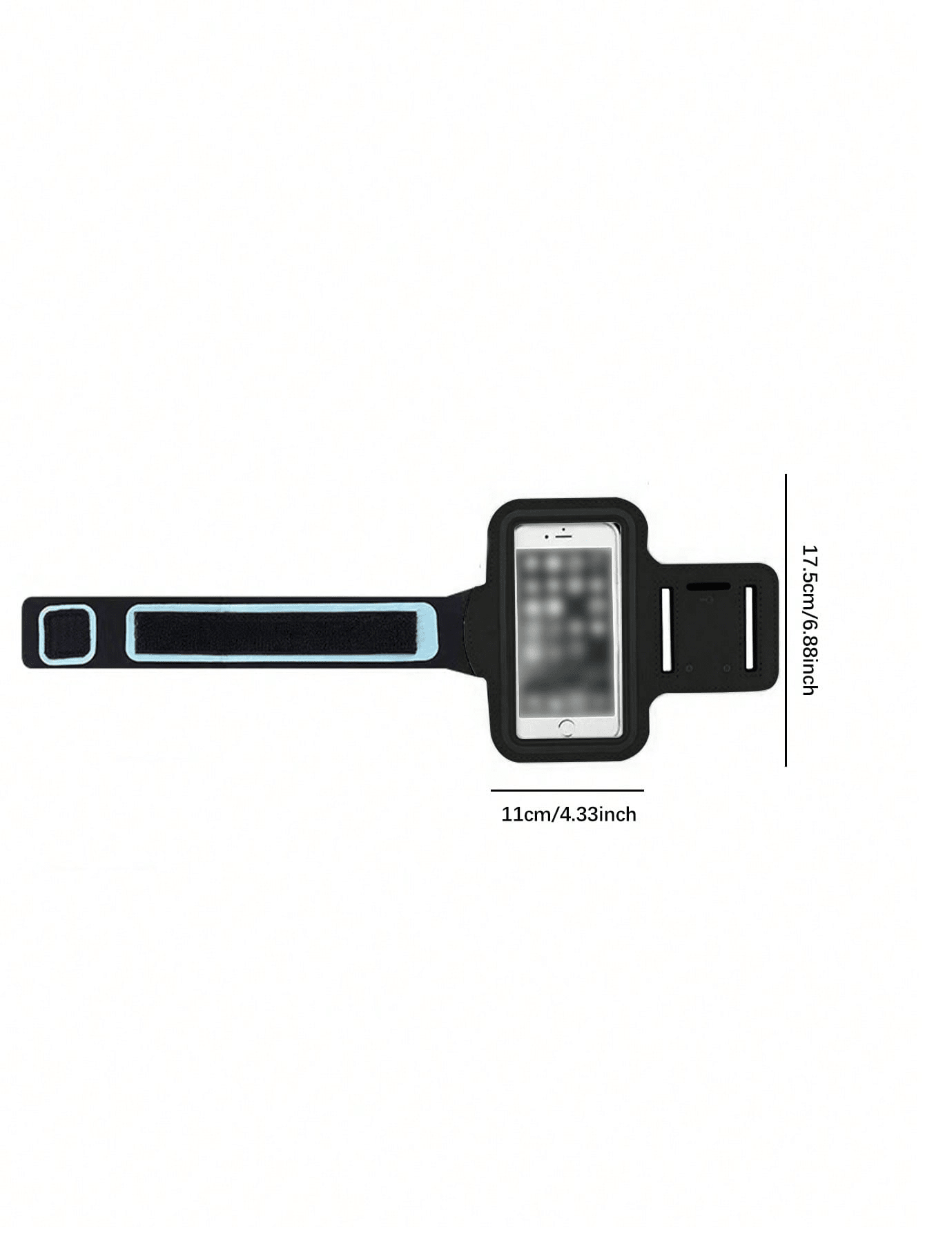 1pc Sports Armband For 5.5-Inch Smartphones, Lightweight, Breathable, With Storage For Phone, Cash, Earphones, And Other Small Items, Perfect For Running And Workouts