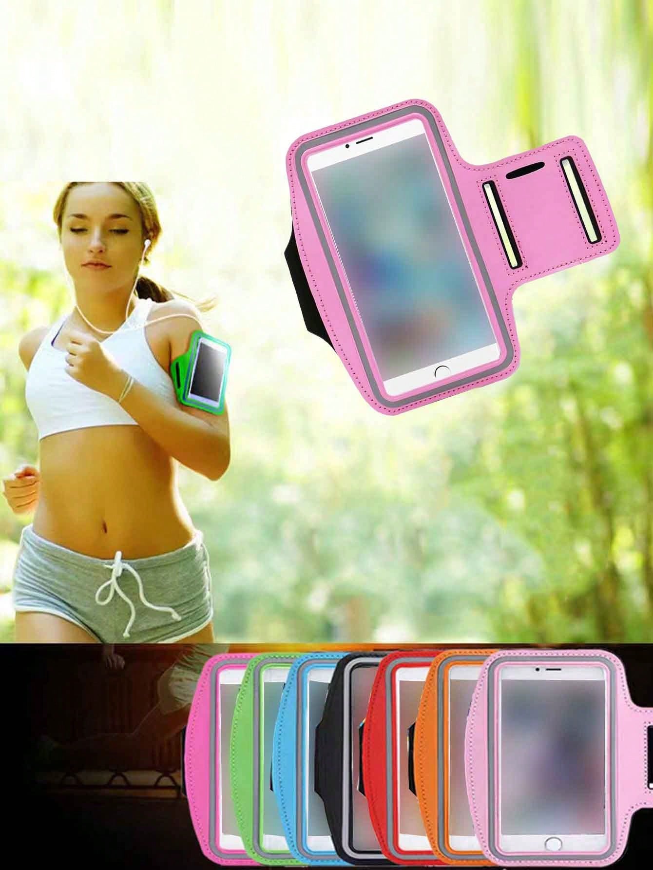 1pc Sports Armband For 5.5-Inch Smartphones, Lightweight, Breathable, With Storage For Phone, Cash, Earphones, And Other Small Items, Perfect For Running And Workouts