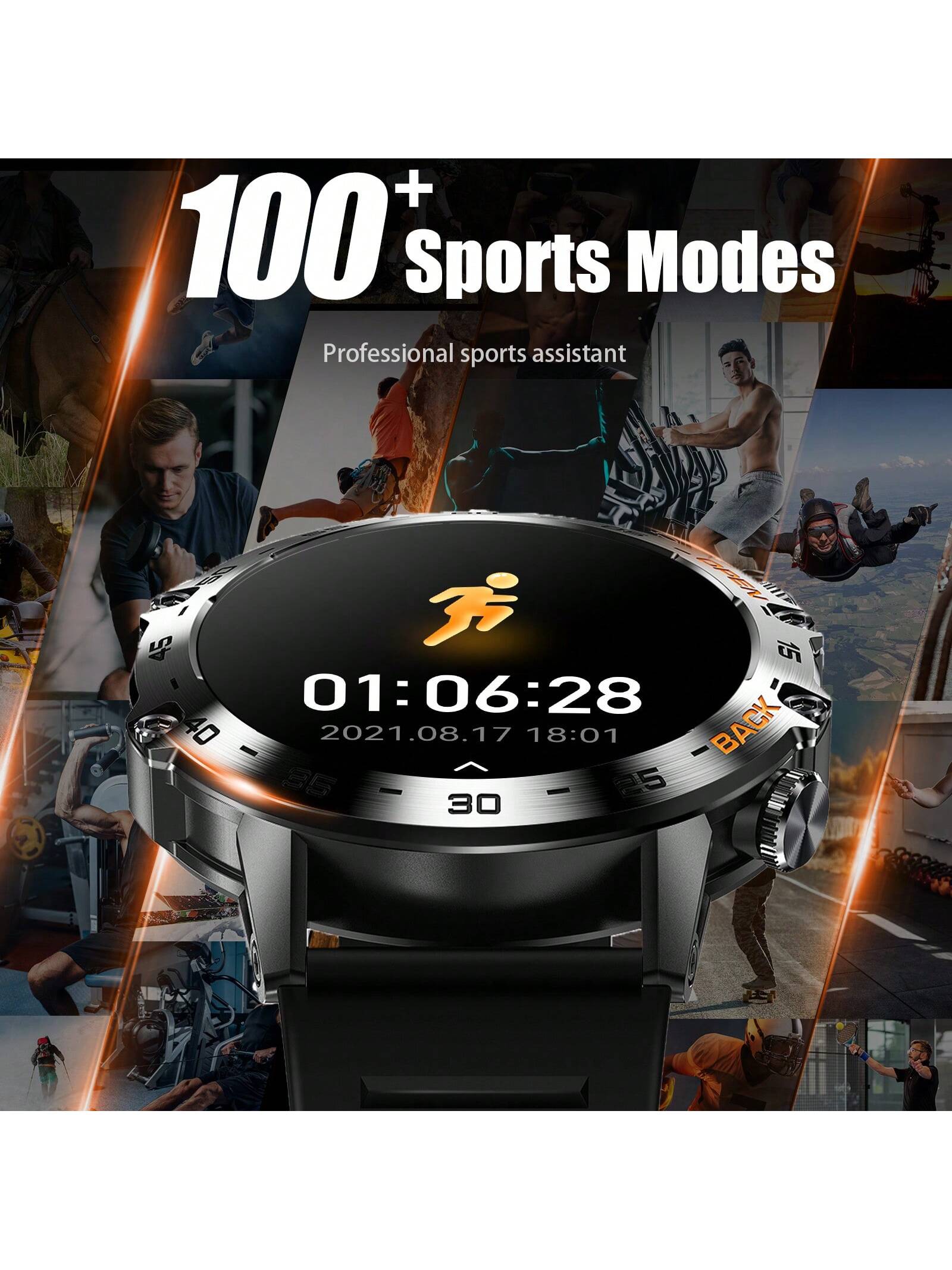 PAKRYS 1.39" HD Screen Smart Watch For Men, Fitness Tracker, Call Function, Heart Rate