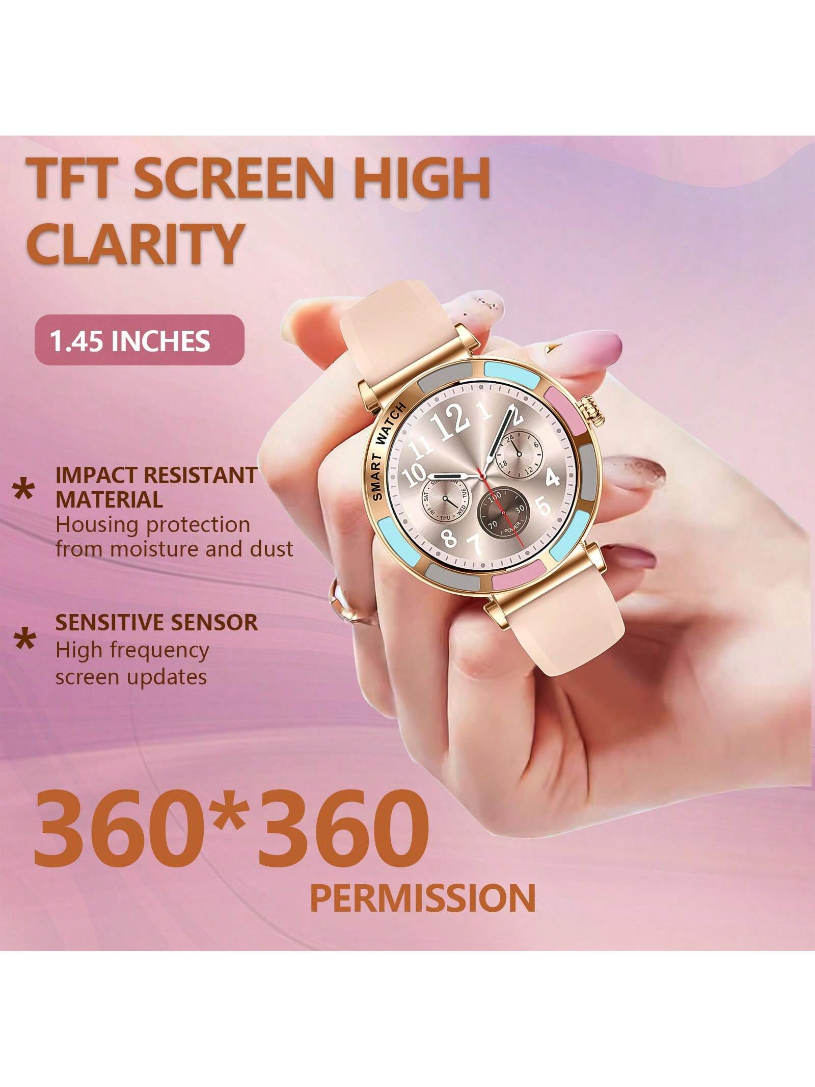 INEYES 2024 New Smartwatch For Women (Answer/Make Call) With 1.27'' HD Screen 100 Sport Modes Health Fitness Tracker Breathing Training/Sleep Monitor IP67 Waterproof Smart Watch Compatible With IOS Android IPhone