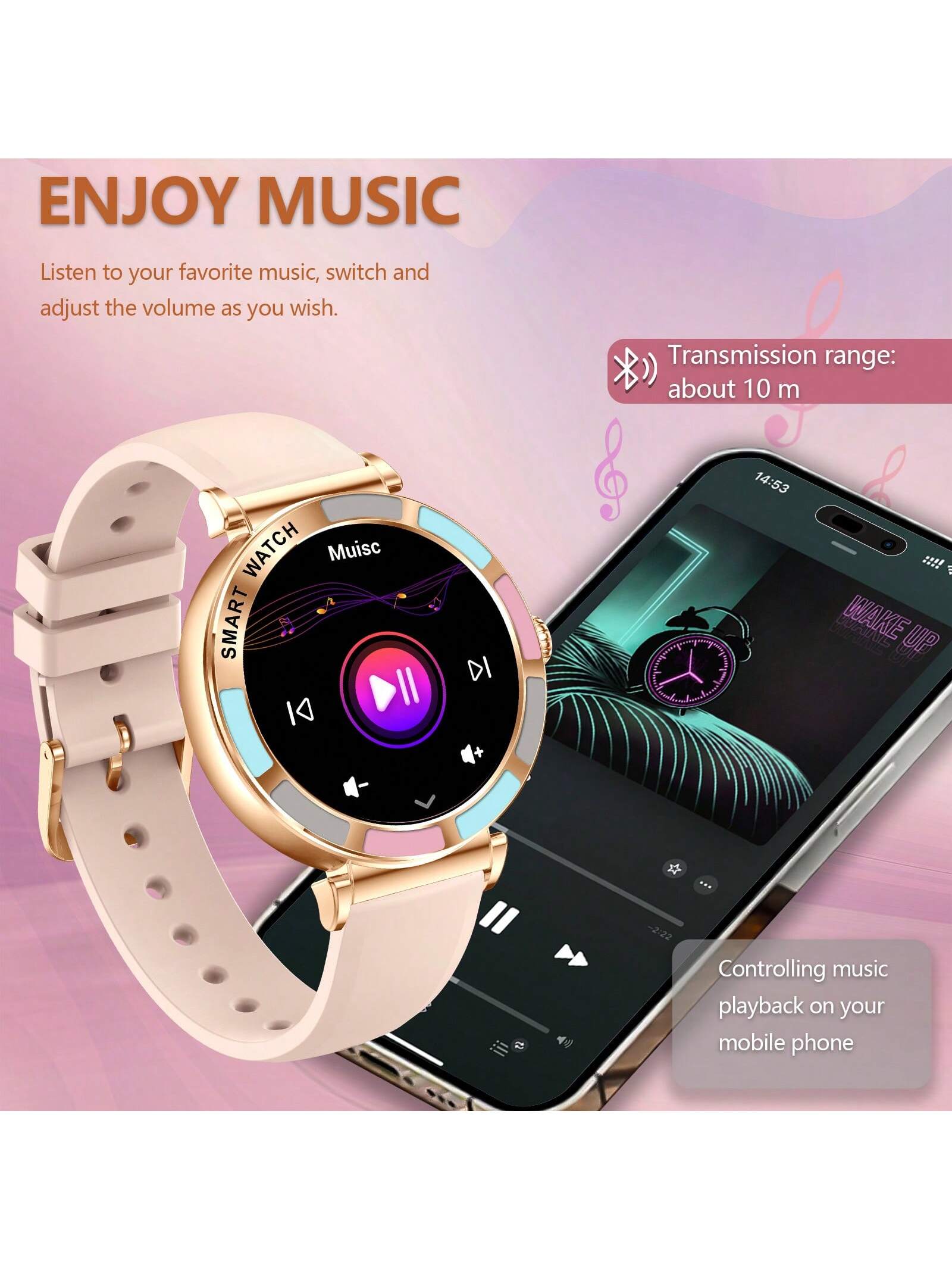 INEYES 2024 New Smartwatch For Women (Answer/Make Call) With 1.27'' HD Screen 100 Sport Modes Health Fitness Tracker Breathing Training/Sleep Monitor IP67 Waterproof Smart Watch Compatible With IOS Android IPhone
