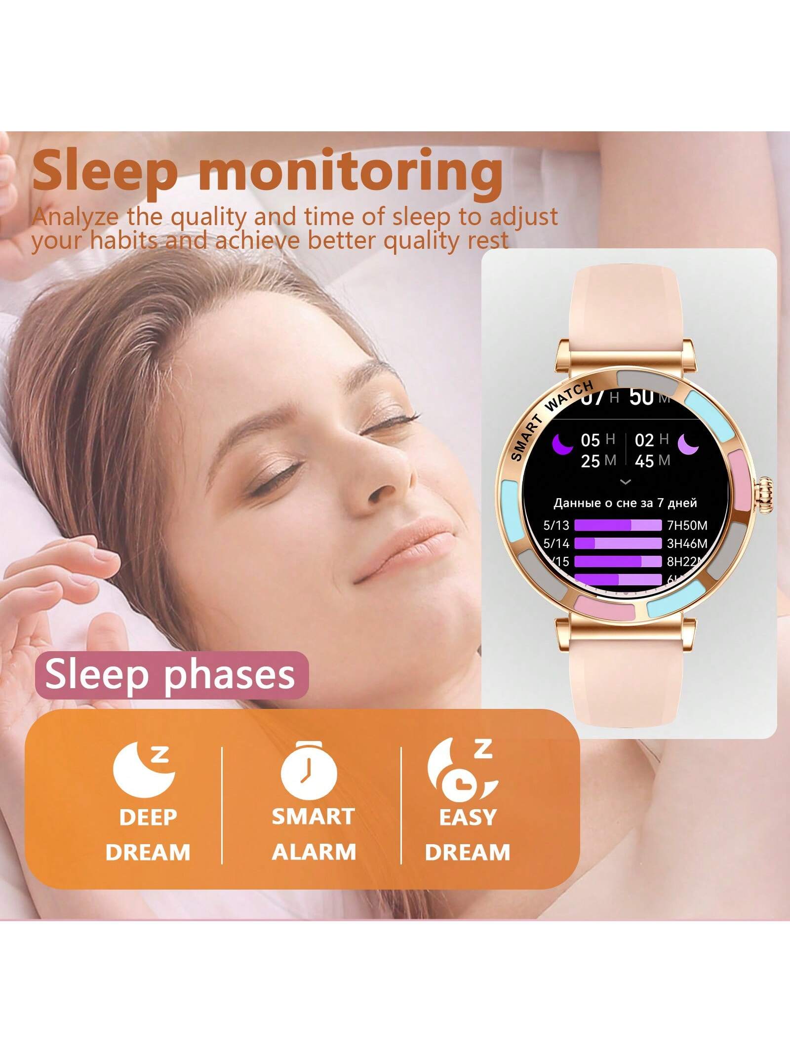 INEYES 2024 New Smartwatch For Women (Answer/Make Call) With 1.27'' HD Screen 100 Sport Modes Health Fitness Tracker Breathing Training/Sleep Monitor IP67 Waterproof Smart Watch Compatible With IOS Android IPhone