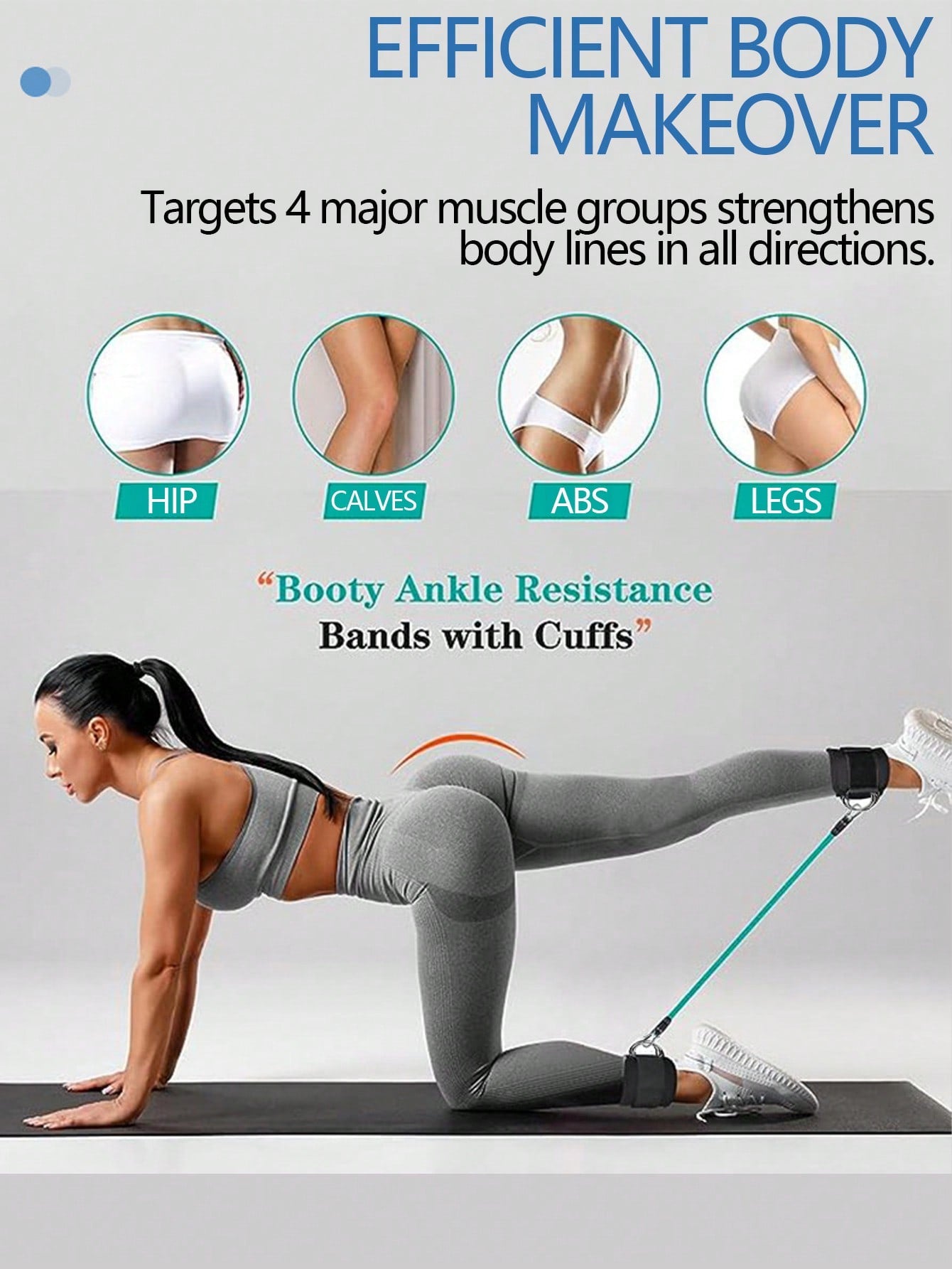 5 Pieces/Set Ankle Resistance Bands, Ankle Bands With Cuffs, Resistance Bands For Leg And Training, Ankle Bands With Exercise Bands