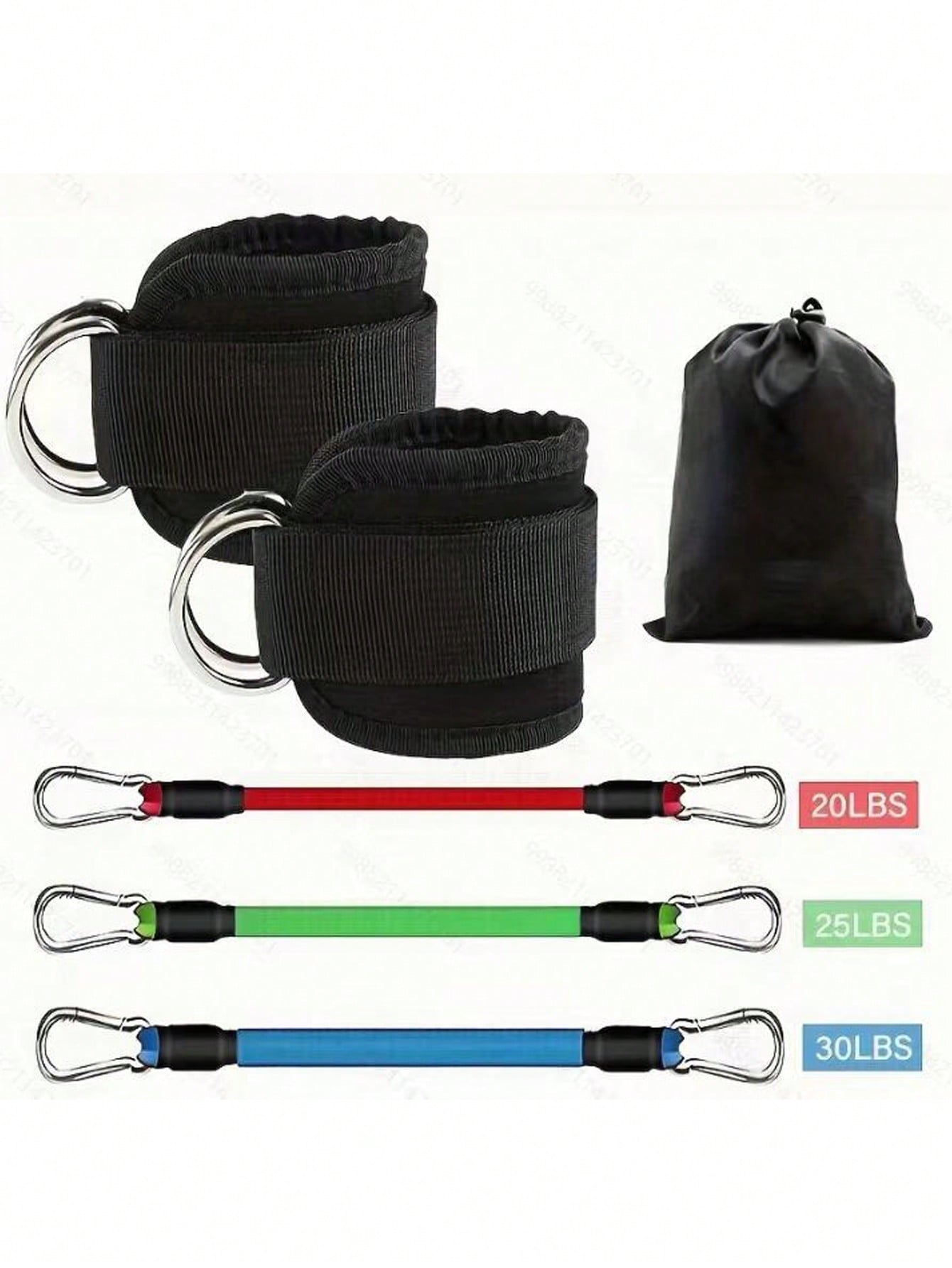 5 Pieces/Set Ankle Resistance Bands, Ankle Bands With Cuffs, Resistance Bands For Leg And Training, Ankle Bands With Exercise Bands