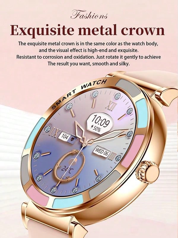 INEYES 2024 New Smartwatch For Women (Answer/Make Call) With 1.27'' HD Screen 100 Sport Modes Health Fitness Tracker Breathing Training/Sleep Monitor IP67 Waterproof Smart Watch Compatible With IOS Android IPhone