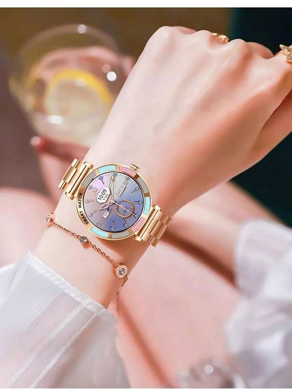 INEYES 2024 New Smartwatch For Women (Answer/Make Call) With 1.27'' HD Screen 100 Sport Modes Health Fitness Tracker Breathing Training/Sleep Monitor IP67 Waterproof Smart Watch Compatible With IOS Android IPhone