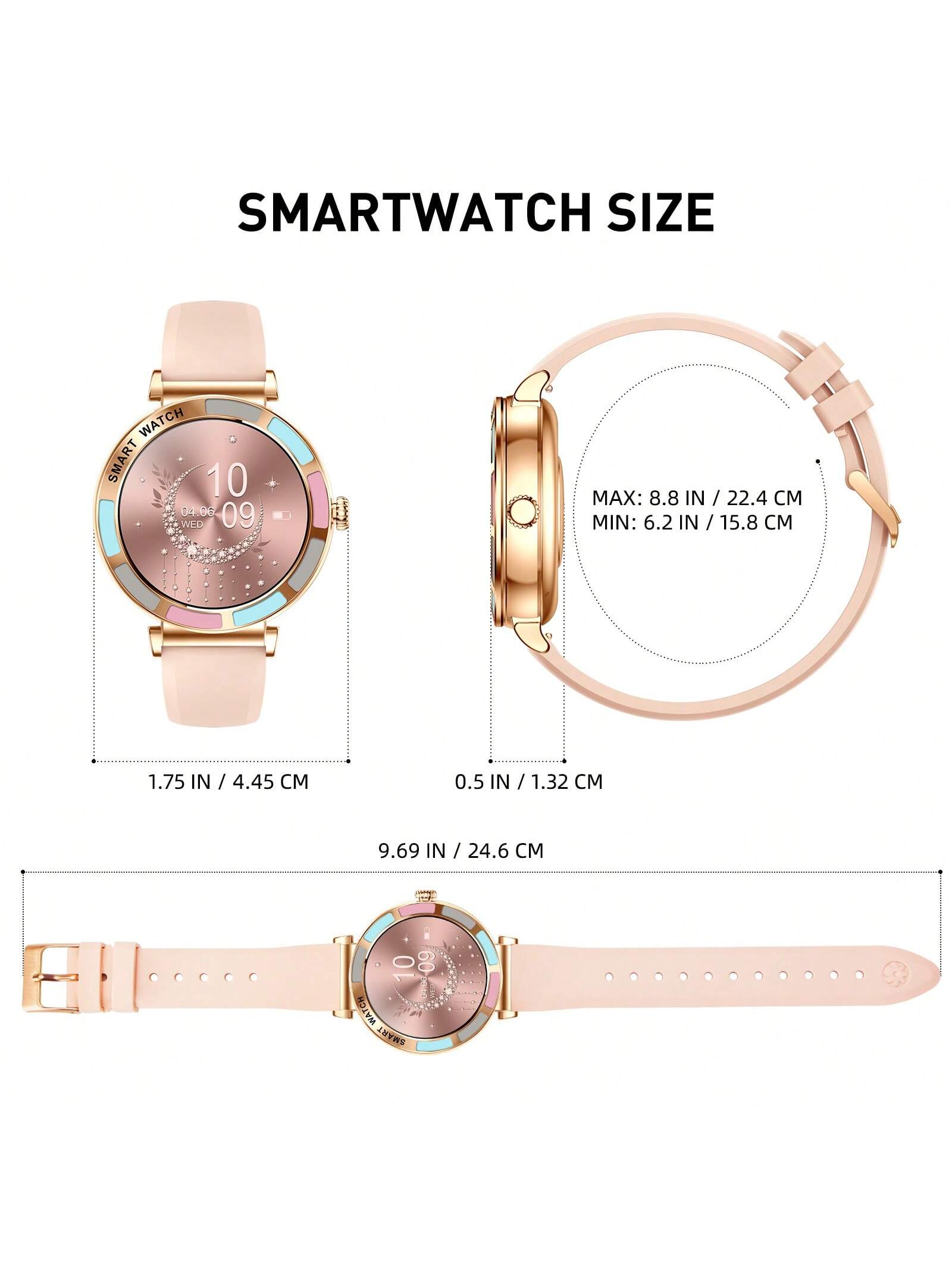 INEYES 2024 New Smartwatch For Women (Answer/Make Call) With 1.27'' HD Screen 100 Sport Modes Health Fitness Tracker Breathing Training/Sleep Monitor IP67 Waterproof Smart Watch Compatible With IOS Android IPhone