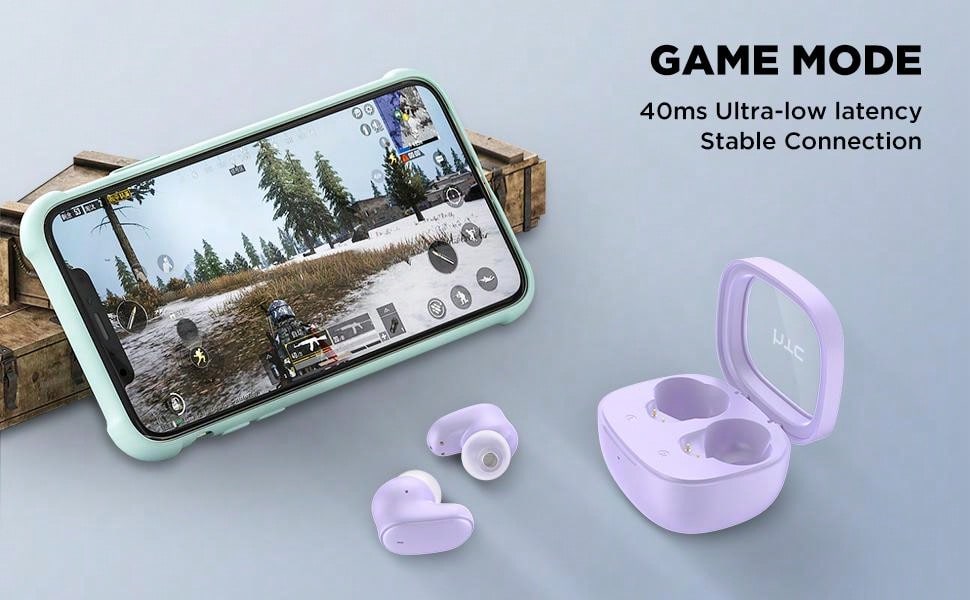 HTC Bluetooth Wireless Earbuds Touch Control Bluetooth 5.3 With USB-C Charging Case In-Ear Stereo Earbuds Bulit-In Microphones