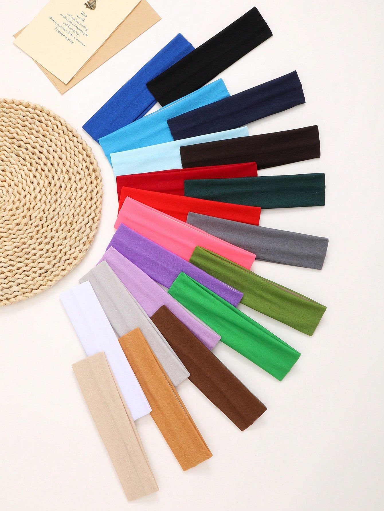 20pcs Women's Stretchy Headbands, Soft Elastic Head Wraps For Short Long Hair, Suitable For Yoga, Running, Fitness,Gym