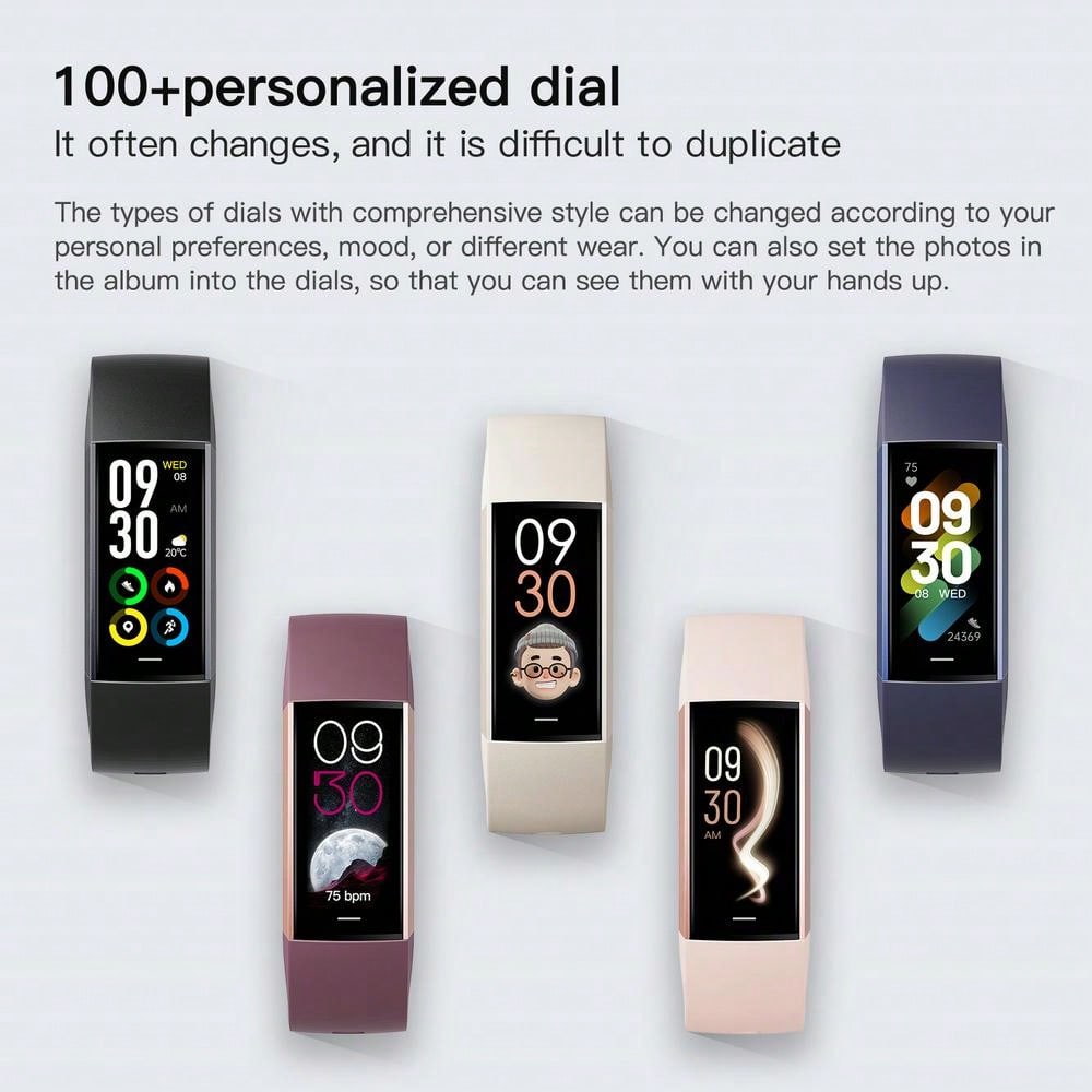 EFFEOKKI EFFEOKKI 1.1" AMOLED Fitness Tracker Smart Watch For Man Women Smart Bracelet Sport Band Waterproof Pedometer Heart Rate/Blood Pressure/Blood Oxygen Monitor Smartwatch