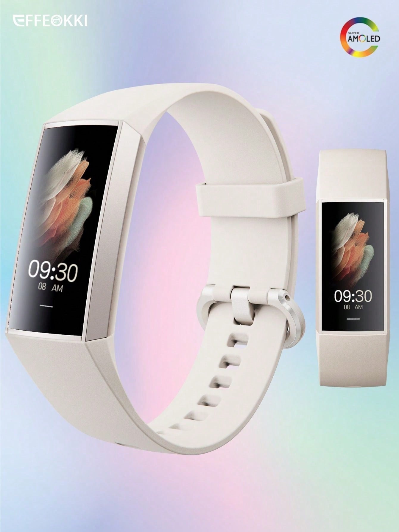 EFFEOKKI EFFEOKKI 1.1" AMOLED Fitness Tracker Smart Watch For Man Women Smart Bracelet Sport Band Waterproof Pedometer Heart Rate/Blood Pressure/Blood Oxygen Monitor Smartwatch