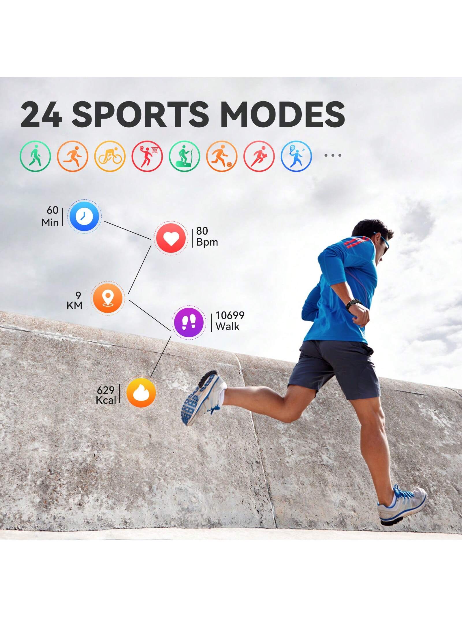 INEYES 50M Waterproof Smart Watches For Men 1.71" HD Rugged Tactical Sports Smartwatch Fitness Tracker With Heart Rate Sleep Monitor Outdoor Smart Watch Compatible With Android IOS